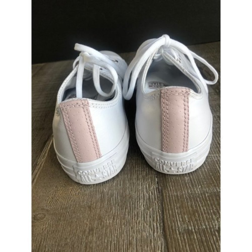 CONVERSE chuck taylor all star leather kids white Low SHOES SIZE 6 - Picture 3 of 7
